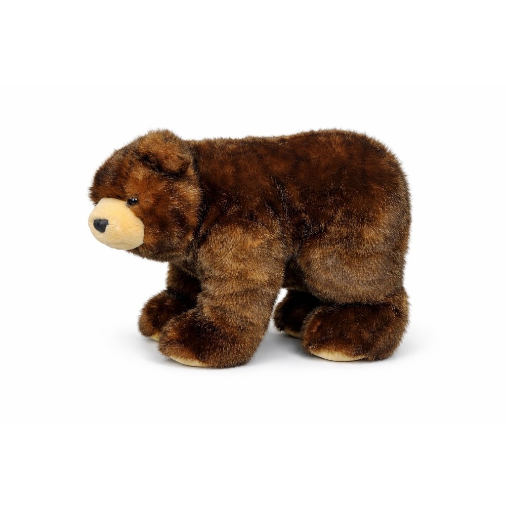 SKM Brown Bear Plush Stuffed Animal Realistic Standing Bear 12"
